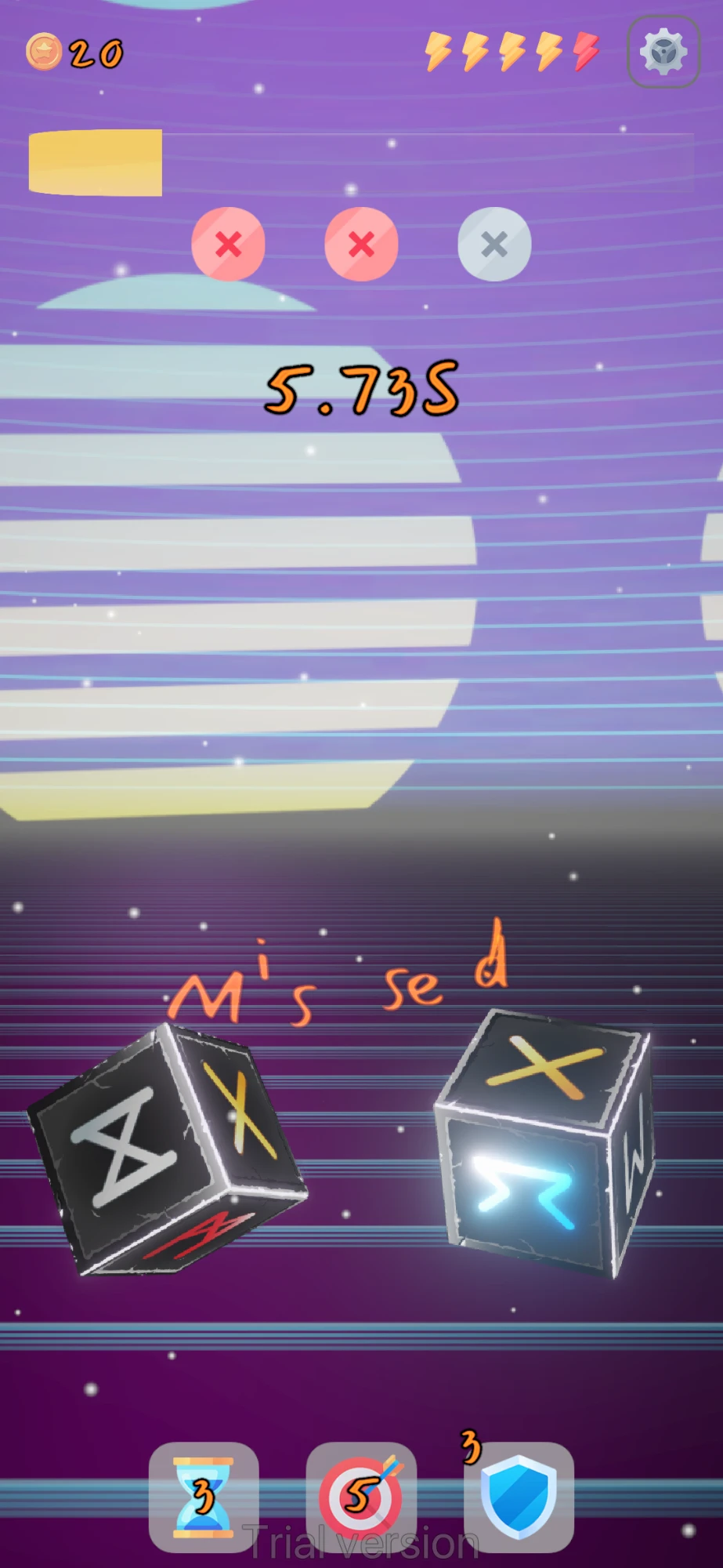 Toony Cubes missed match